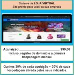 Sistema de loja virtual aquisição 999,00