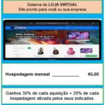 Sistema de loja virtual hospedagem mensal 45,00