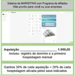 Sistema de marketing de rede aquisição 1999,00